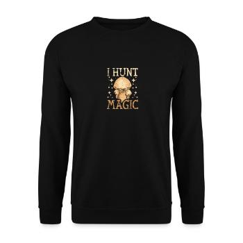 Je chasse les champignons magiques - Sweat-shirt Unisexe - noir - Devant - Alina (178cm) & Michal (187cm)