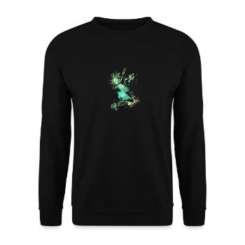 Splash Badminton player - Unisex Sweatshirt - black - Front - Alina (178cm) & Michal (187cm)