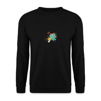 Splash Art Joueur de tennis de table - Sweat-shirt Unisexe - noir - Devant - Alina (178cm) & Michal (187cm)