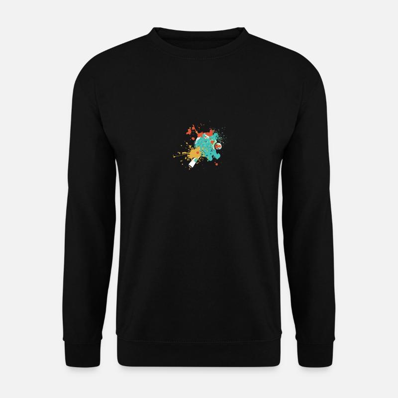 Splash Art Table Tennis Player - Unisex Pullover - Schwarz