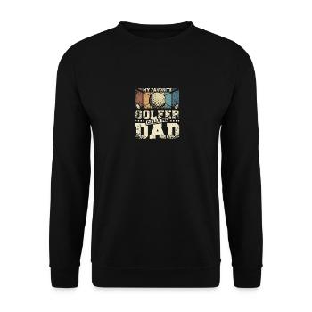 Mon golfeur préféré m’appelle papa golfeur pères - Sweat-shirt Unisexe - noir - Devant - Alina (178cm) & Michal (187cm)