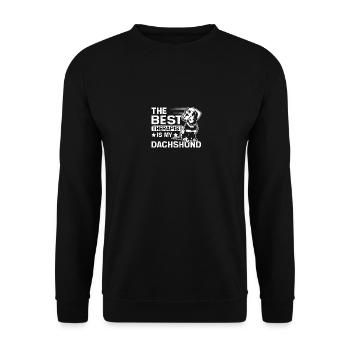 Le meilleur thérapeute est mon teckel - Sweat-shirt Unisexe - noir - Devant - Alina (178cm) & Michal (187cm)