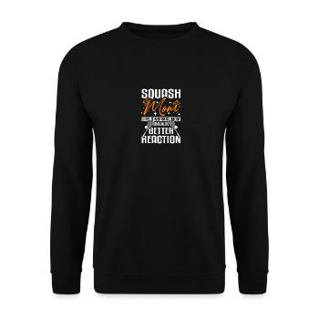 Cool squash mom better reaction - Unisex Pullover - Schwarz - Vorne - Alina (178cm) & Michal (187cm)
