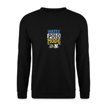 Sports Water Polo mode on - Unisex Sweatshirt - black - Front - Alina (178cm) & Michal (187cm)