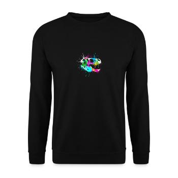 Splash Dinosaur Tyrannosaurus rex T-rex skeleton - Unisex Sweatshirt - black - Front - Alina (178cm) & Michal (187cm)