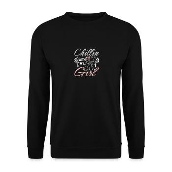 Chillin avec ma fille cocker spaniel - Sweat-shirt Unisexe - noir - Devant - Alina (178cm) & Michal (187cm)