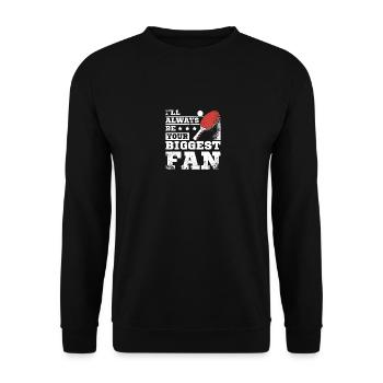 Always be your biggest ping pong fan - Unisex Pullover - Schwarz - Vorne - Alina (178cm) & Michal (187cm)