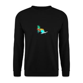 Splash Art Otter Otter géante Loutre de lac - Sweat-shirt Unisexe - noir - Devant - Alina (178cm) & Michal (187cm)