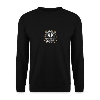 Pregnancy Autumn's sweetest blessing - Unisex Pullover - Schwarz - Vorne - Alina (178cm) & Michal (187cm)