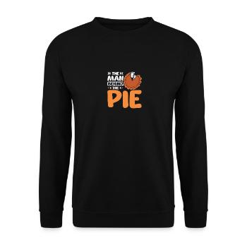 Pregnancy The man behind the pumpkin pie - Unisex Sweatshirt - black - Front - Alina (178cm) & Michal (187cm)