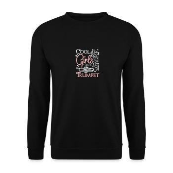 Les trompettistes cool girls jouent de la trompette - Sweat-shirt Unisexe - noir - Devant - Alina (178cm) & Michal (187cm)
