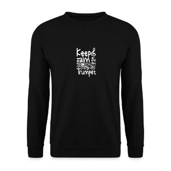 Les trompettistes gardent leur calme et jouent de la trompette - Sweat-shirt Unisexe - noir - Devant - Alina (178cm) & Michal (187cm)