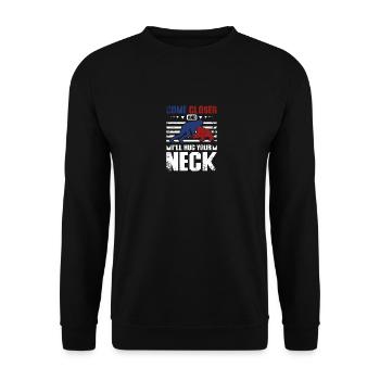 Come closer and I'll hug your neck Sambo - Unisex Sweatshirt - black - Front - Alina (178cm) & Michal (187cm)