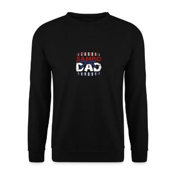 Fathers day Father Sambo Dad - Unisex Sweatshirt - black - Front - Alina (178cm) & Michal (187cm)