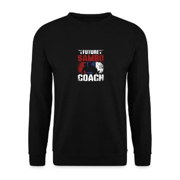 Future sambo trainer coach - Unisex Pullover - Schwarz - Vorne - Alina (178cm) & Michal (187cm)