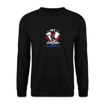 My heart belogns to Sambo - Unisex Sweatshirt - black - Front - Alina (178cm) & Michal (187cm)
