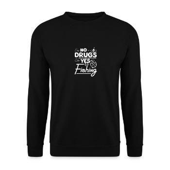 Dites non à la drogue Dites oui à la pêche Ruban rouge - Sweat-shirt Unisexe - noir - Devant - Alina (178cm) & Michal (187cm)