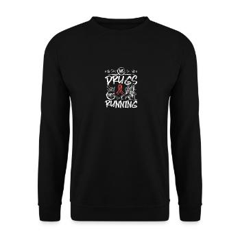 Dites non aux drogues Dites oui à la course à ruban rouge - Sweat-shirt Unisexe - noir - Devant - Alina (178cm) & Michal (187cm)