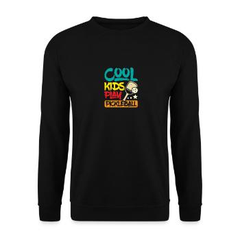 Children Cool kids play pickleball - Unisex Sweatshirt - black - Front - Alina (178cm) & Michal (187cm)