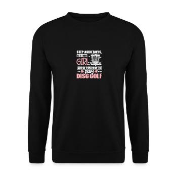 Laissez cette fille vous montrer comment jouer au Disc Golf - Sweat-shirt Unisexe - noir - Devant - Alina (178cm) & Michal (187cm)