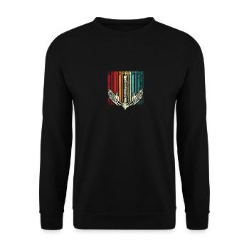 Retro Vintage Chiropractor - Unisex Sweatshirt - black - Front - Alina (178cm) & Michal (187cm)