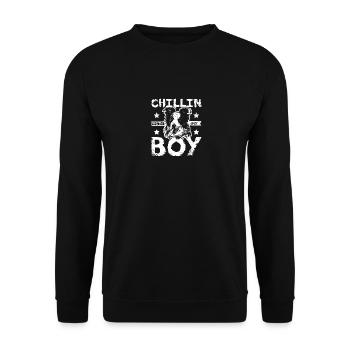 Chillin avec mon border collie boy - Sweat-shirt Unisexe - noir - Devant - Alina (178cm) & Michal (187cm)