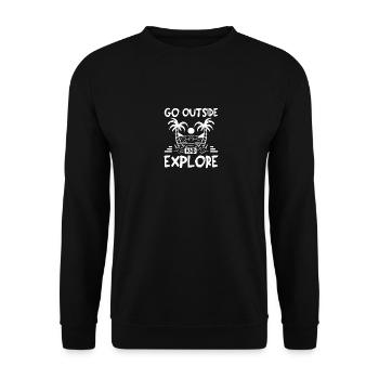 Sortez et explorez les voyages - Sweat-shirt Unisexe - noir - Devant - Alina (178cm) & Michal (187cm)