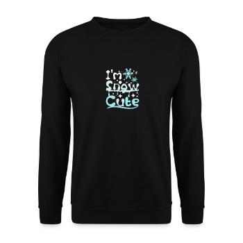Winter christmas I'm snow cute - Unisex Pullover - Schwarz - Vorne - Alina (178cm) & Michal (187cm)
