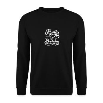 Drawing Pretty Sketchy - Unisex Sweatshirt - black - Front - Alina (178cm) & Michal (187cm)