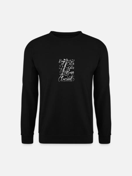 Keep calm and play bass clarinet - Unisex Pullover - Schwarz