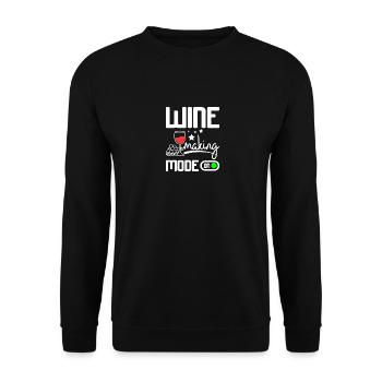 Wine making mode on - Unisex Sweatshirt - black - Front - Alina (178cm) & Michal (187cm)