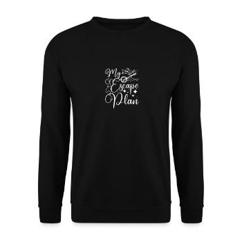 Mon plan d’évasion jouer du banjo - Sweat-shirt Unisexe - noir - Devant - Alina (178cm) & Michal (187cm)