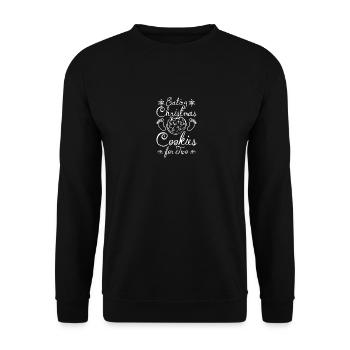 Devenir maman, Manger des biscuits de Noël pour deux - Sweat-shirt Unisexe - noir - Devant - Alina (178cm) & Michal (187cm)