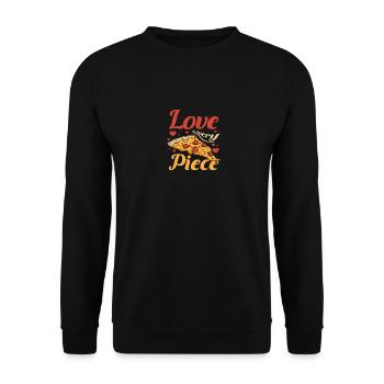 Love in every piece - Unisex Pullover - Schwarz - Vorne - Alina (178cm) & Michal (187cm)