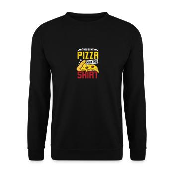 C’est ma pizza - Sweat-shirt Unisexe - noir - Devant - Alina (178cm) & Michal (187cm)