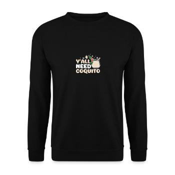 Puerto Rico Christmas, Y'all need coquito - Unisex Pullover - Schwarz - Vorne - Alina (178cm) & Michal (187cm)
