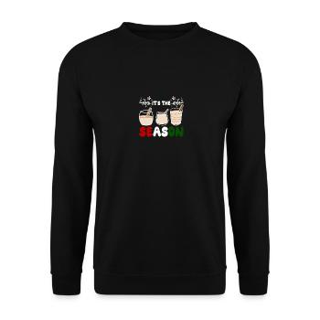 Porto Rico Noël, c’est la saison coquito - Sweat-shirt Unisexe - noir - Devant - Alina (178cm) & Michal (187cm)