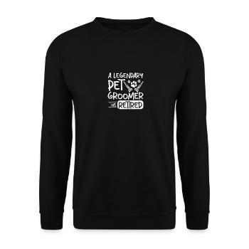 A legendary pet groomer has retired - Unisex Pullover - Schwarz - Vorne - Alina (178cm) & Michal (187cm)