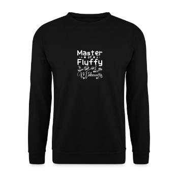 Pet grooming master of fluffy makeovers - Unisex Sweatshirt - black - Front - Alina (178cm) & Michal (187cm)