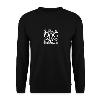 Future dog pet groomer - Unisex Sweatshirt - black - Front - Alina (178cm) & Michal (187cm)