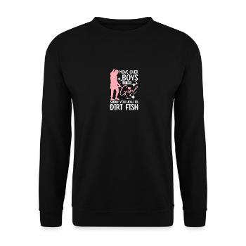 Let this girl show you how to dirty fishing - Unisex Sweatshirt - black - Front - Alina (178cm) & Michal (187cm)