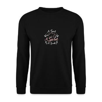 A girl a gerbil a soul - Unisex Sweatshirt - black - Front - Alina (178cm) & Michal (187cm)