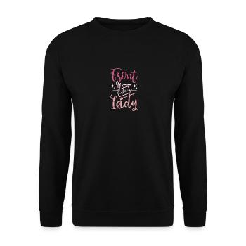 Secrétaire d’école Réceptionniste - Sweat-shirt Unisexe - noir - Devant - Alina (178cm) & Michal (187cm)