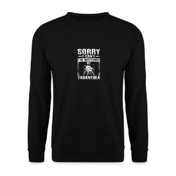 Désolé, je ne peux pas regarder ma tarentule - Sweat-shirt Unisexe - noir - Devant - Alina (178cm) & Michal (187cm)