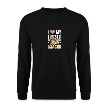 I love my little bearded dragon - Unisex Sweatshirt - black - Front - Alina (178cm) & Michal (187cm)