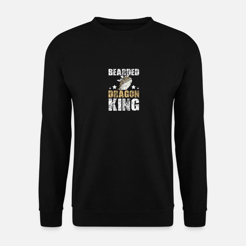 Boy bearded dragon king - Unisex Sweatshirt - black