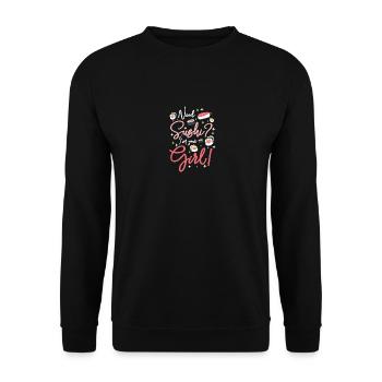 Need Sushi? I'm your girl - Unisex Pullover - Schwarz - Vorne - Alina (178cm) & Michal (187cm)
