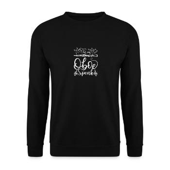Je laisse parler mon hautbois - Sweat-shirt Unisexe - noir - Devant - Alina (178cm) & Michal (187cm)