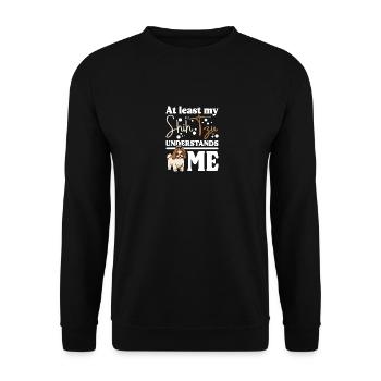 At least my Shih Tzu understands me - Unisex Sweatshirt - black - Front - Alina (178cm) & Michal (187cm)