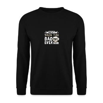 Fathers day Best shih tzu dad ever - Unisex Pullover - Schwarz - Vorne - Alina (178cm) & Michal (187cm)